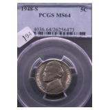 1948 S PCGS MS64 JEFFERSON NICKEL