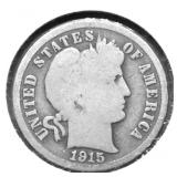 1915 BARBER DIME G