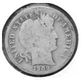 1909 BARBER DIME G