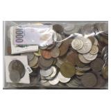 BAG OF FOREIGN COINS  3.0 POUNDS