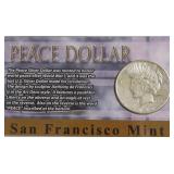 1922 S PEACE DOLLAR VF