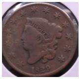 1829 LARGE CENT VG