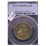 2000 S PCGS PF69DC SCAGAWEA DOLLAR