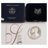 2008 PROOF SILVER EAGLE W BOX PAPERS