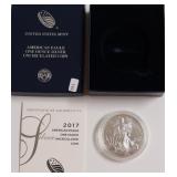 2017 W SILVER EAGLE W BOX PAPERS