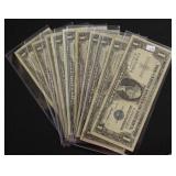 10 SILVER CERTIFICATES