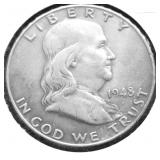 1948 FRANKLIN HALF DOLLAR VF