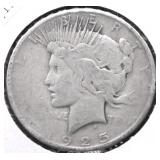 1925 S PEACE DOLLAR VG