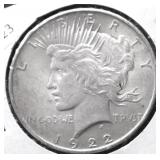 1922 PEACE DOLLAR AU