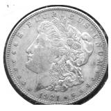 1921 D MORGAN DOLLAR XF