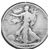 1928 S WALKING HALF DOLLAR VG