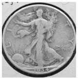 1934 D WALKIN G HALF DOLLAR VG