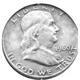 1960 FRANKLIN HALF DOLLAR VF