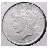 1922 PEACE DOLLAR AU