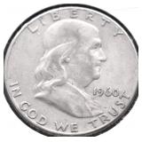 1960 FRANKLIN HALF DOLLAR VF
