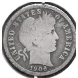 1906 D BARBER DIME G