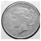 1922 PEACE DOLLAR VF