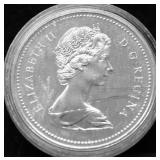 1975 CANADA SILVER DOLLAR GEM
