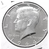 1964 CAMEO PROOF KENNEDY HALF DOLLAR
