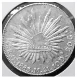 1883 CHOICE BU MEXICO 8 REALS