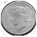 1926 PEACE DOLLAR VF