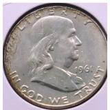 1961 D CHOICE BU FRANKLIN HALF DOLLAR