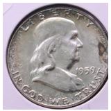 1959 CHOICE BU FRANKLIN  HALF DOLLAR