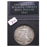 1943 CHOICE BU WALKING HALF DOLLAR
