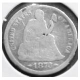 1878 SEATED DIME G