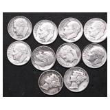 10 SILVER DIMES