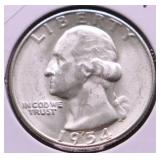 1954 S GEM BU WASHINGTON QUARTER