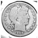 1908 D BARBER HALF DOLLAR G