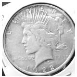 1922 PEACE DOLLAR XF