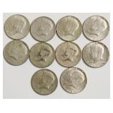 10 40 % SILVER HALF DOLLARS