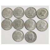 10 40 % SILVER HALF DOLLARS