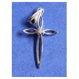 14K WHITE GOLD DIAMOND PENDANT