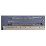 3 STERLING SILVER BRACELETS