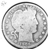 1906 O BARBER HALF DOLLAR G