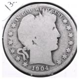 1904 BARBER HALF DOLLAR G