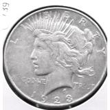 1923 D PEACE DOLLAR VF