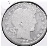 1898 BARBER HALF DOLLAR AG