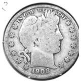 1908 D BARBER HALF DOLLAR G