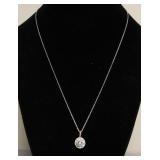 STERLING SILVER DIAMOND NECKLACE