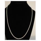 STERLING SILVER ROPE NECKLACE