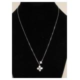 STERLING SILVER CZ NECKLACE