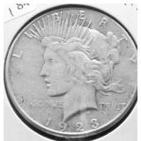 1923 S PEACE DOLLAR VF