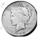 1922 D PEACE DOLLAR VG