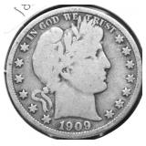 1909 BARBER HALF DOLLAR G