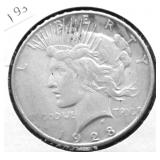 1928 S PEACE DOLLAR VF