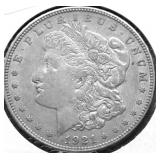 1921 D MORGAN DOLLAR XF